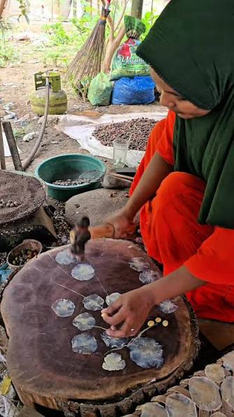 Emping melinjo juga merupakan salah satu hasil produksi dari gampong Mamplam.